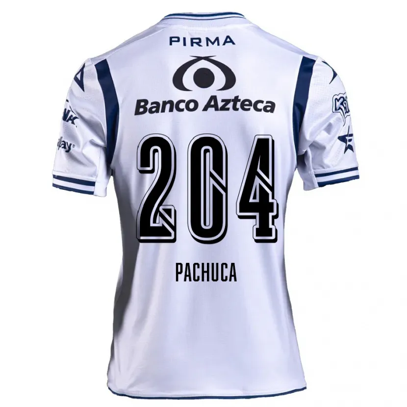 Danxen Niño Camiseta José Pachuca #204 Blanco Azul Marino 1ª Equipación 2024/25 La Camisa