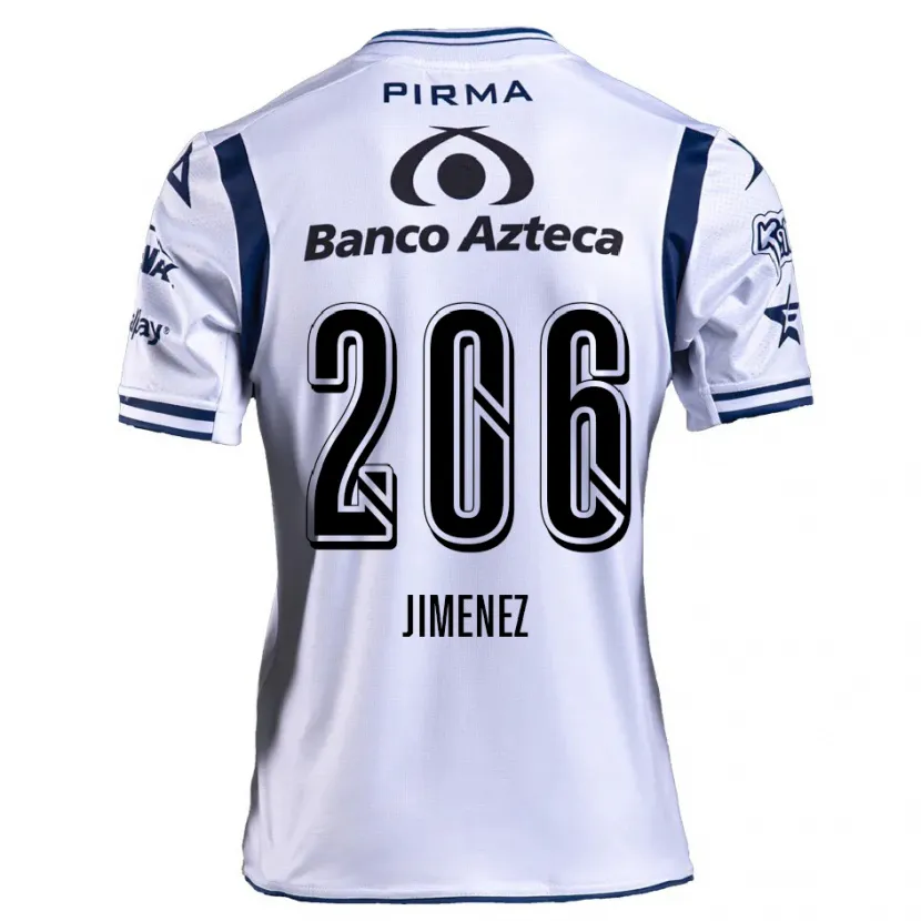 Danxen Niño Camiseta Leonardo Jiménez #206 Blanco Azul Marino 1ª Equipación 2024/25 La Camisa