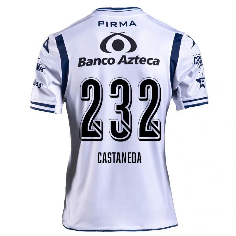 Danxen Niño Camiseta Ángel Castañeda #232 Blanco Azul Marino 1ª Equipación 2024/25 La Camisa