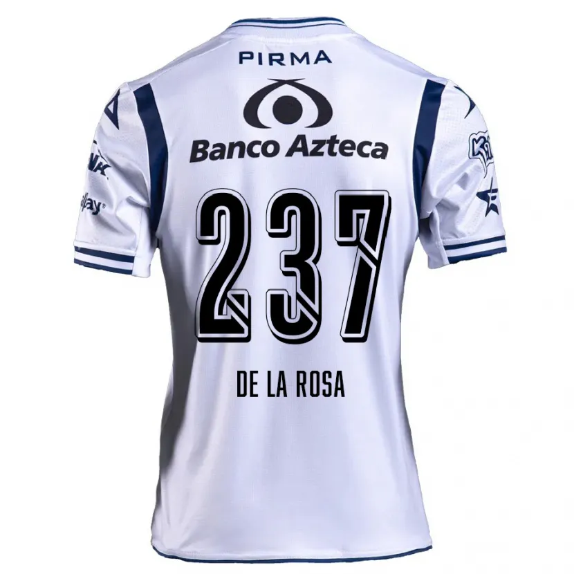 Danxen Niño Camiseta Álvaro De La Rosa #237 Blanco Azul Marino 1ª Equipación 2024/25 La Camisa