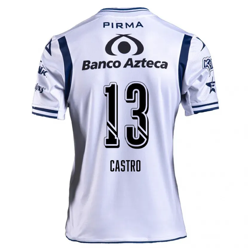 Danxen Niño Camiseta Mariam Castro #13 Blanco Azul Marino 1ª Equipación 2024/25 La Camisa