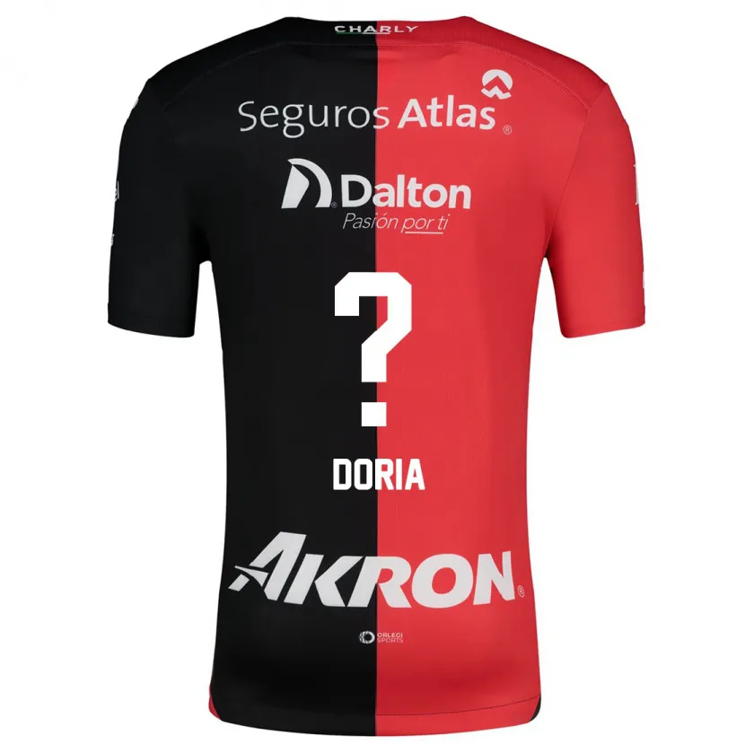 Danxen Niño Camiseta Matheus Dória #0 Negro Rojo 1ª Equipación 2024/25 La Camisa