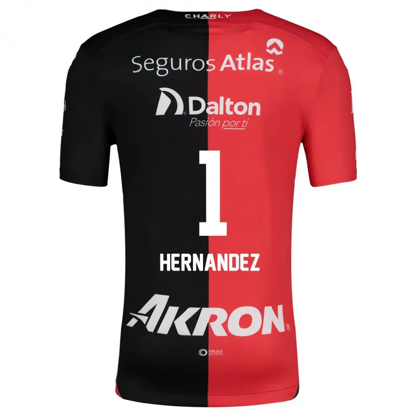 Danxen Niño Camiseta José Hernández #1 Negro Rojo 1ª Equipación 2024/25 La Camisa