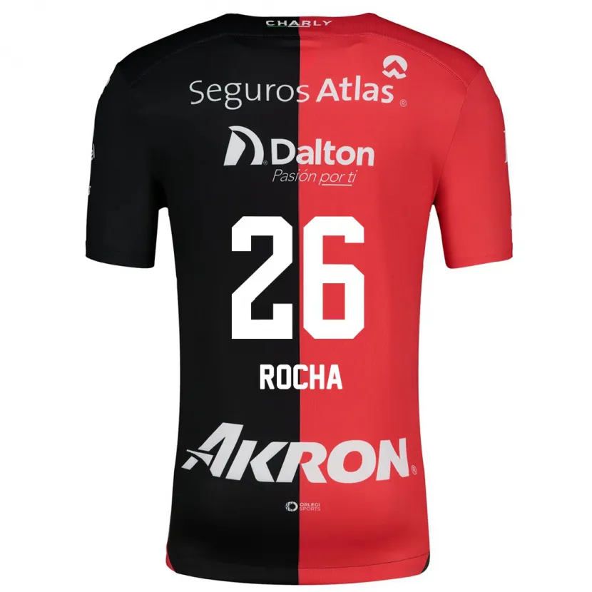 Danxen Niño Camiseta Aldo Rocha #26 Negro Rojo 1ª Equipación 2024/25 La Camisa