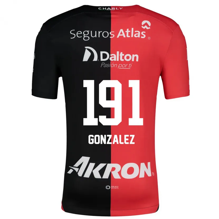 Danxen Niño Camiseta Juan González #191 Negro Rojo 1ª Equipación 2024/25 La Camisa