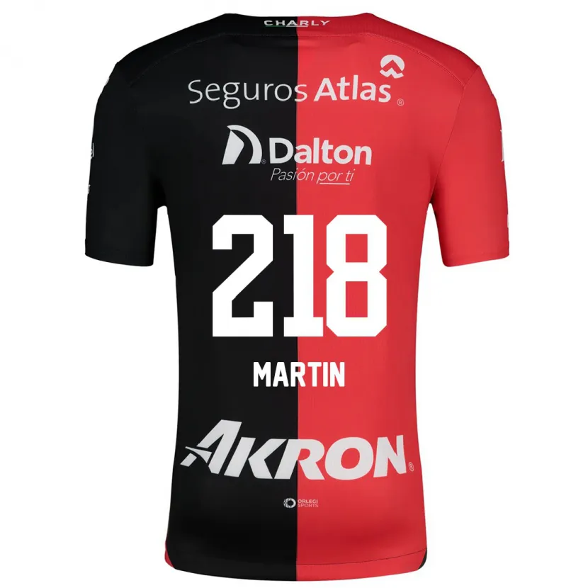 Danxen Niño Camiseta Jorge San Martín #218 Negro Rojo 1ª Equipación 2024/25 La Camisa