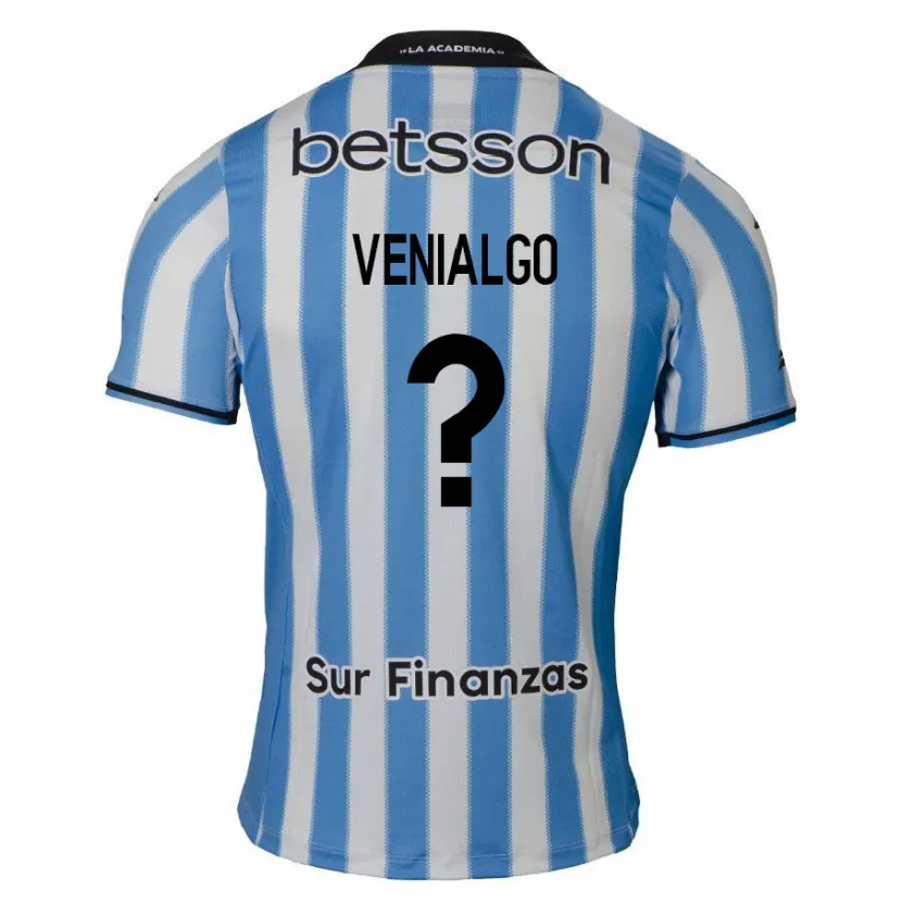 Danxen Niño Camiseta Ezequiel Venialgo #0 Azul Blanco Negro 1ª Equipación 2024/25 La Camisa