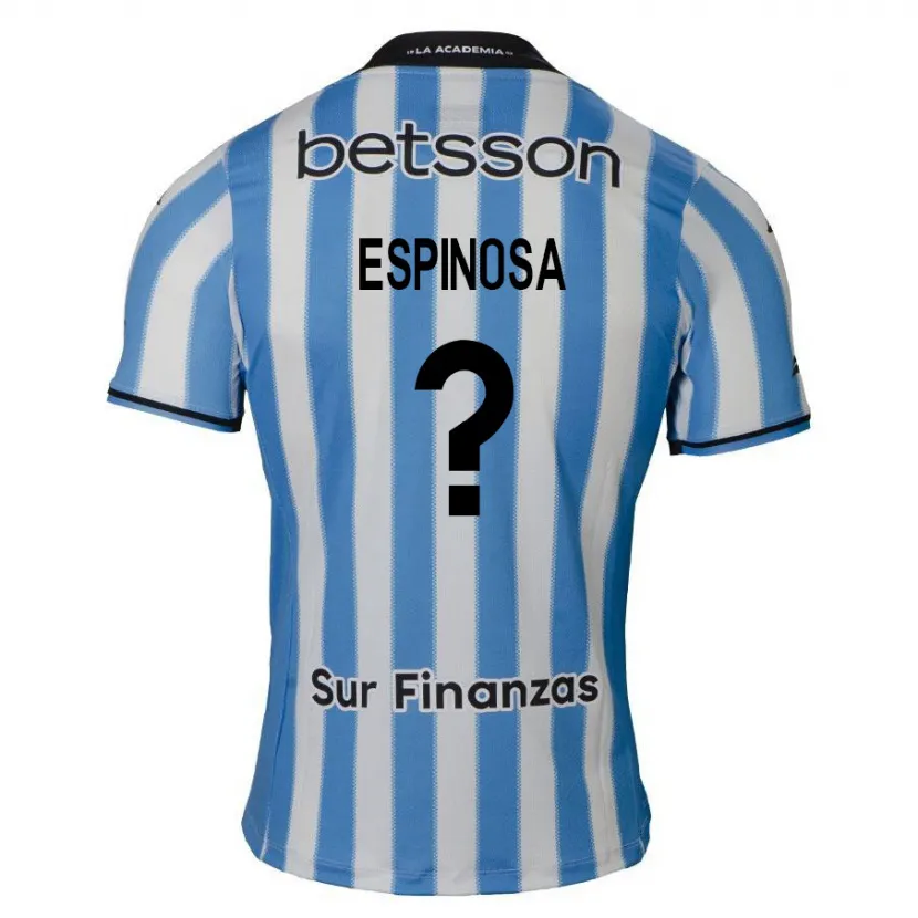 Danxen Niño Camiseta Bautista Espinosa #0 Azul Blanco Negro 1ª Equipación 2024/25 La Camisa