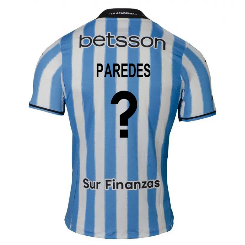 Danxen Niño Camiseta Pedro Paredes #0 Azul Blanco Negro 1ª Equipación 2024/25 La Camisa