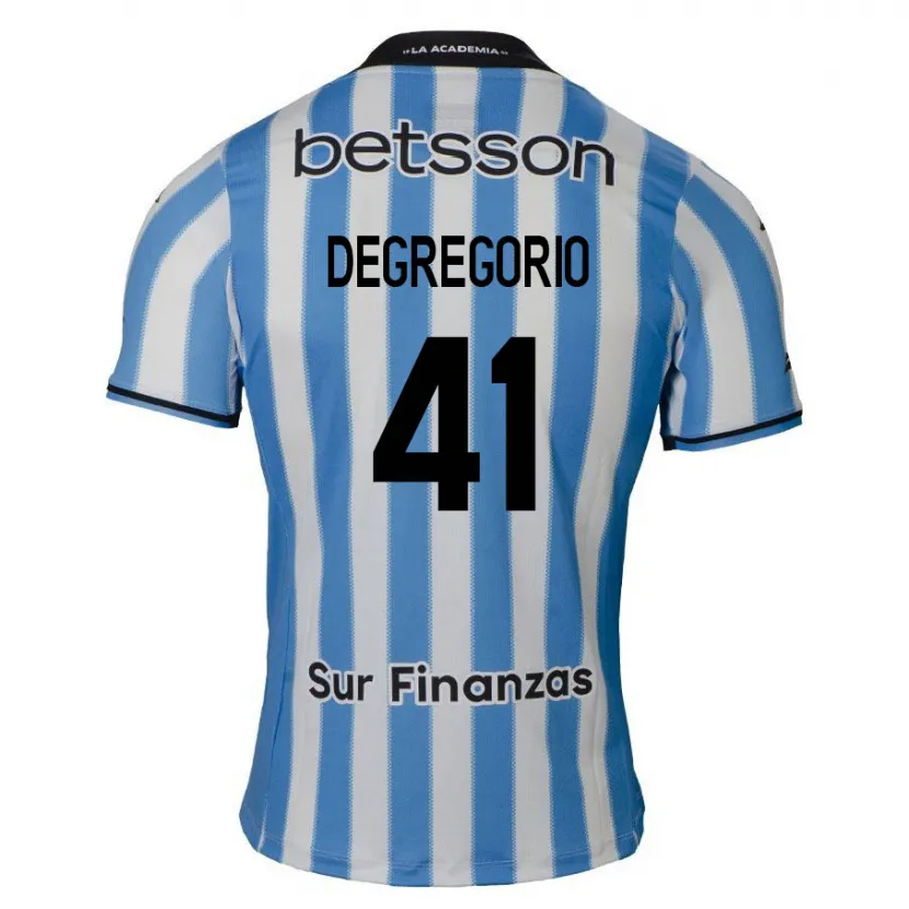 Danxen Niño Camiseta Ramiro Degregorio #41 Azul Blanco Negro 1ª Equipación 2024/25 La Camisa