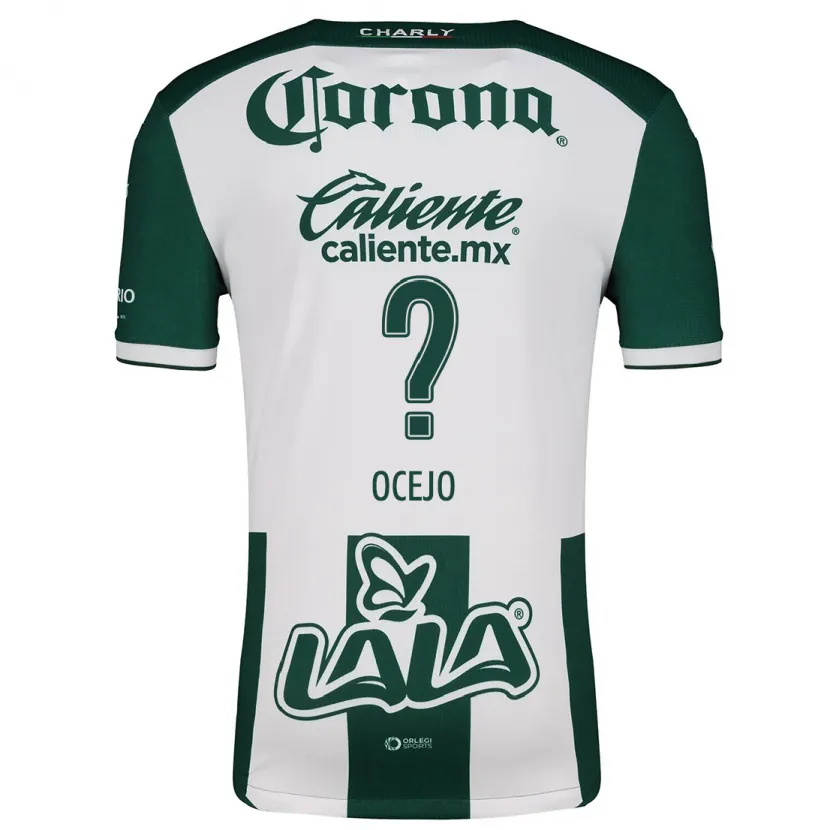 Danxen Niño Camiseta Jesús Ocejo #0 Verde Blanco 1ª Equipación 2024/25 La Camisa