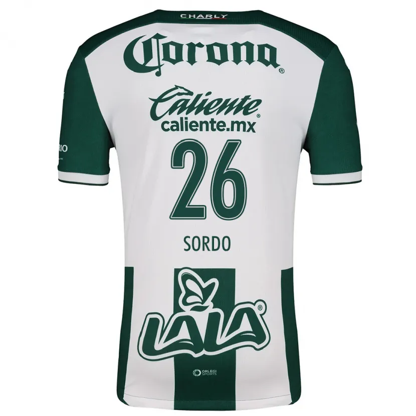 Danxen Niño Camiseta Ramiro Sordo #26 Verde Blanco 1ª Equipación 2024/25 La Camisa