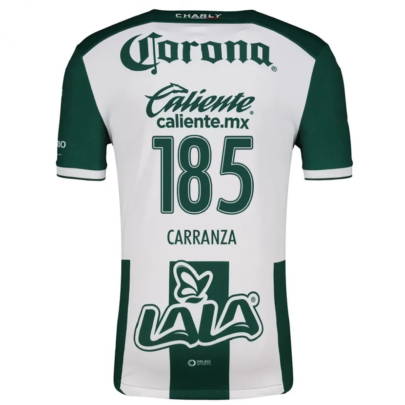 Danxen Niño Camiseta Héctor Carranza #185 Verde Blanco 1ª Equipación 2024/25 La Camisa