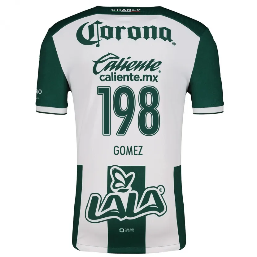 Danxen Niño Camiseta Isaác Gómez #198 Verde Blanco 1ª Equipación 2024/25 La Camisa