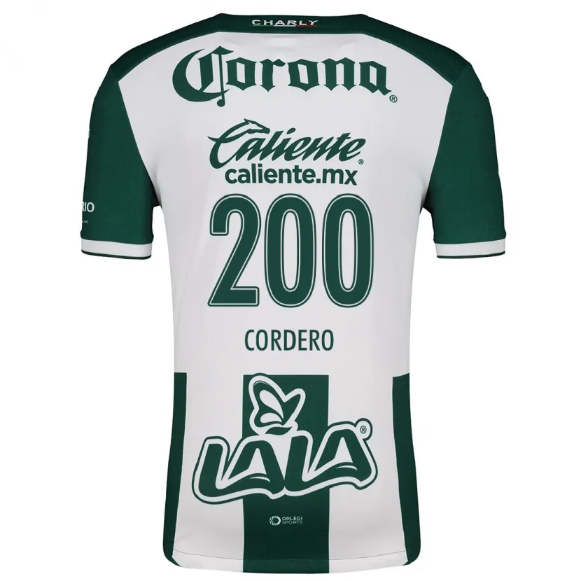 Danxen Niño Camiseta Mario Cordero #200 Verde Blanco 1ª Equipación 2024/25 La Camisa