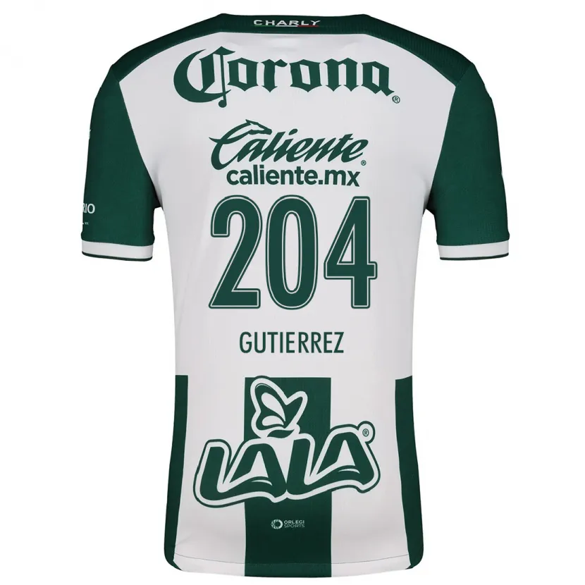 Danxen Niño Camiseta Gabriel Gutiérrez #204 Verde Blanco 1ª Equipación 2024/25 La Camisa