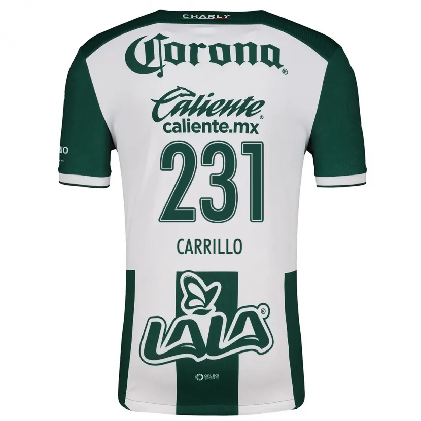 Danxen Niño Camiseta Ángel Carrillo #231 Verde Blanco 1ª Equipación 2024/25 La Camisa