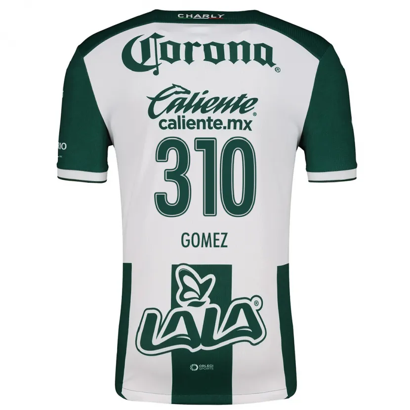 Danxen Niño Camiseta Luis Gómez #310 Verde Blanco 1ª Equipación 2024/25 La Camisa