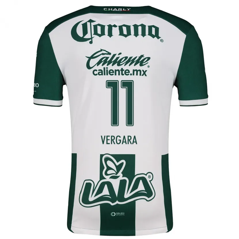 Danxen Niño Camiseta Duván Vergara #11 Verde Blanco 1ª Equipación 2024/25 La Camisa