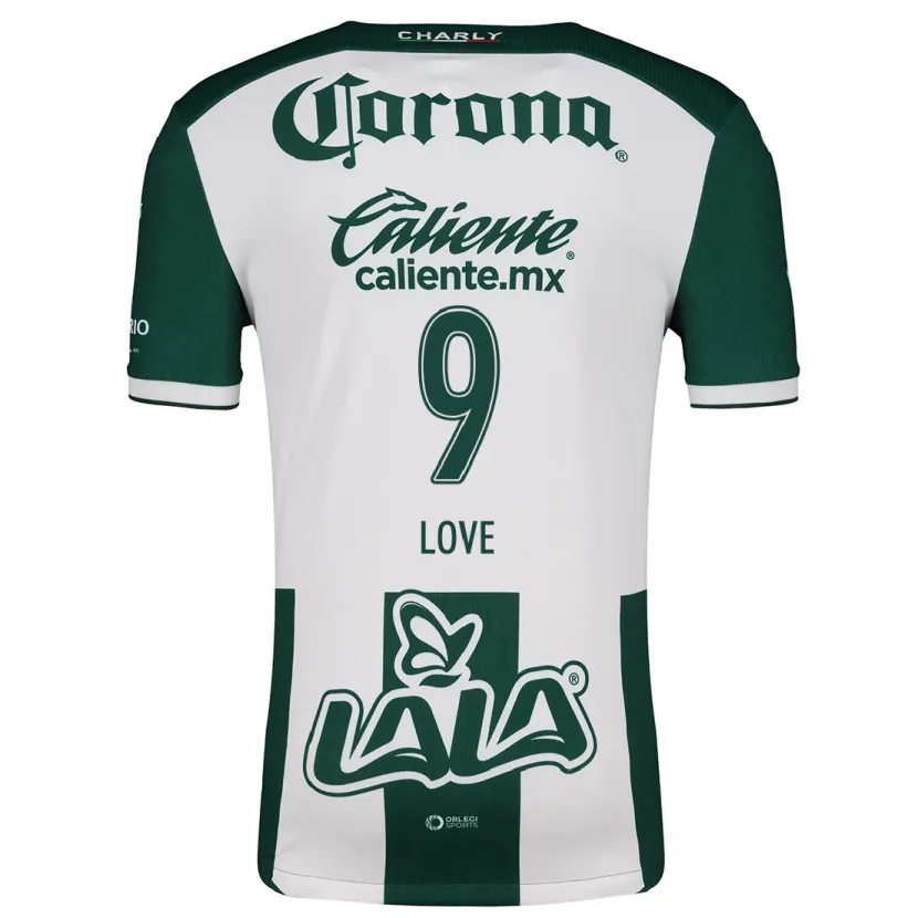 Danxen Niño Camiseta Juelle Love #9 Verde Blanco 1ª Equipación 2024/25 La Camisa