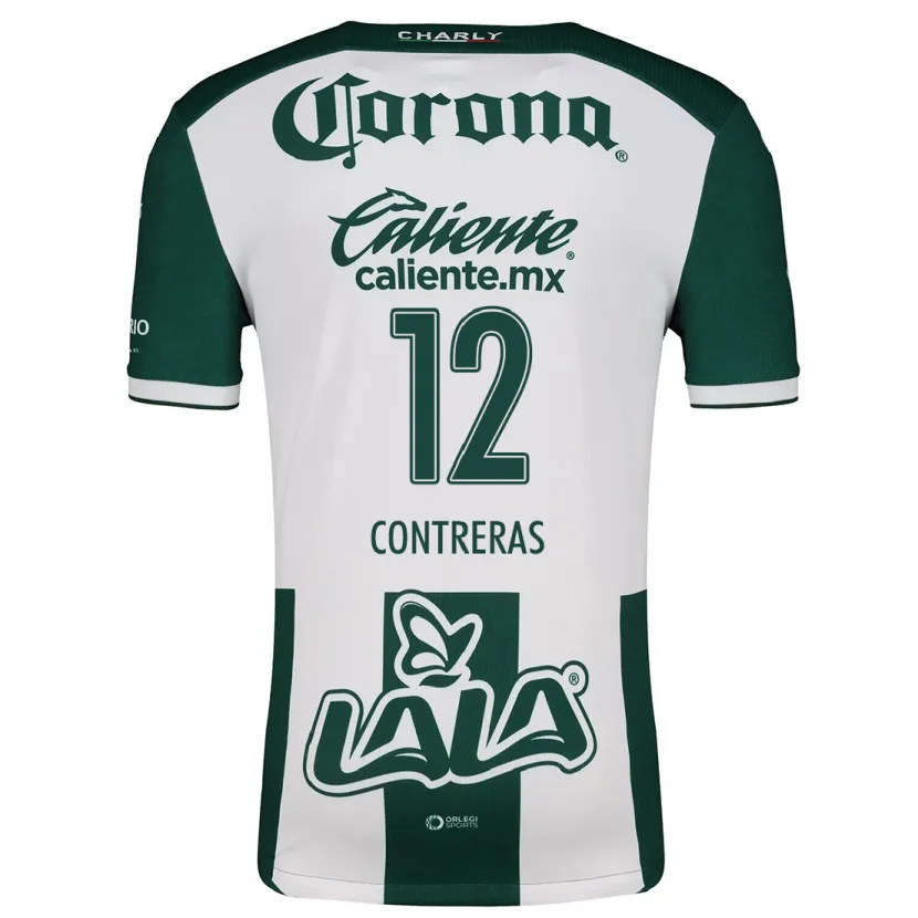 Danxen Niño Camiseta Karol Contreras #12 Verde Blanco 1ª Equipación 2024/25 La Camisa