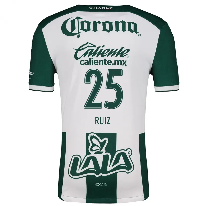 Danxen Niño Camiseta Michel Ruíz #25 Verde Blanco 1ª Equipación 2024/25 La Camisa