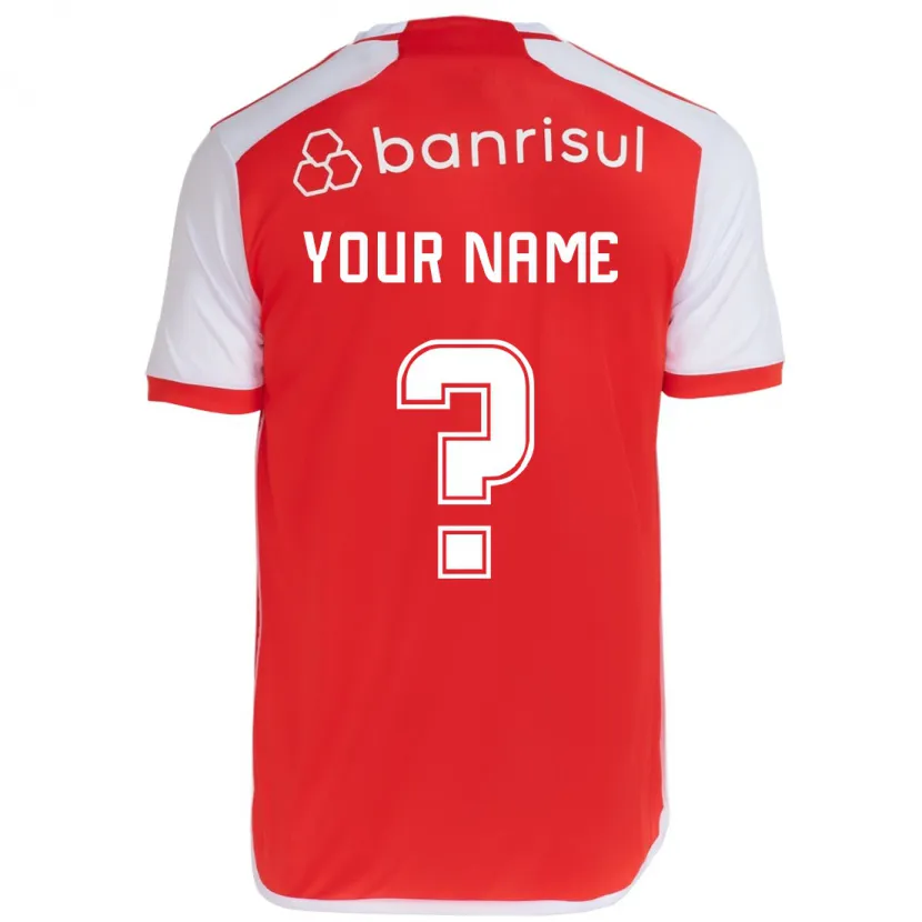 Danxen Niño Camiseta Su Nombre #0 Rojo Blanco 1ª Equipación 2024/25 La Camisa