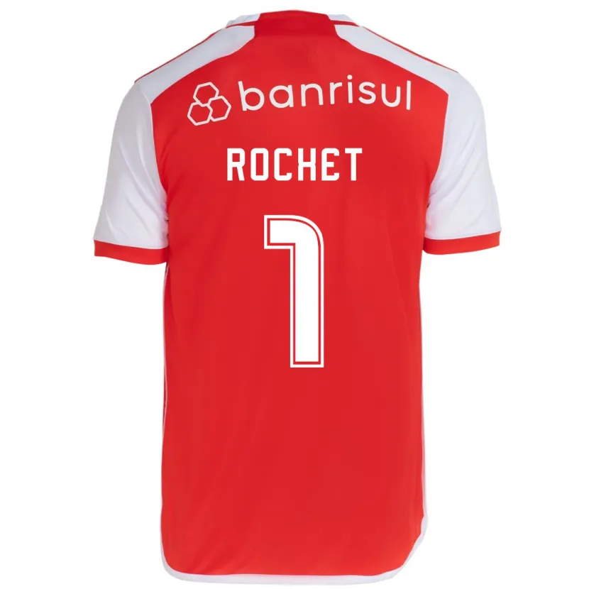 Danxen Niño Camiseta Sergio Rochet #1 Rojo Blanco 1ª Equipación 2024/25 La Camisa