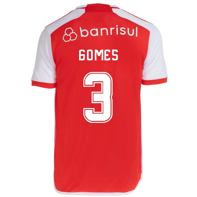 Danxen Niño Camiseta Igor Gomes #3 Rojo Blanco 1ª Equipación 2024/25 La Camisa