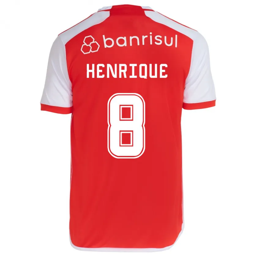 Danxen Niño Camiseta Bruno Henrique #8 Rojo Blanco 1ª Equipación 2024/25 La Camisa