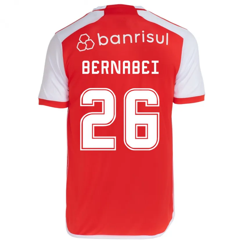 Danxen Niño Camiseta Alexandro Bernabéi #26 Rojo Blanco 1ª Equipación 2024/25 La Camisa