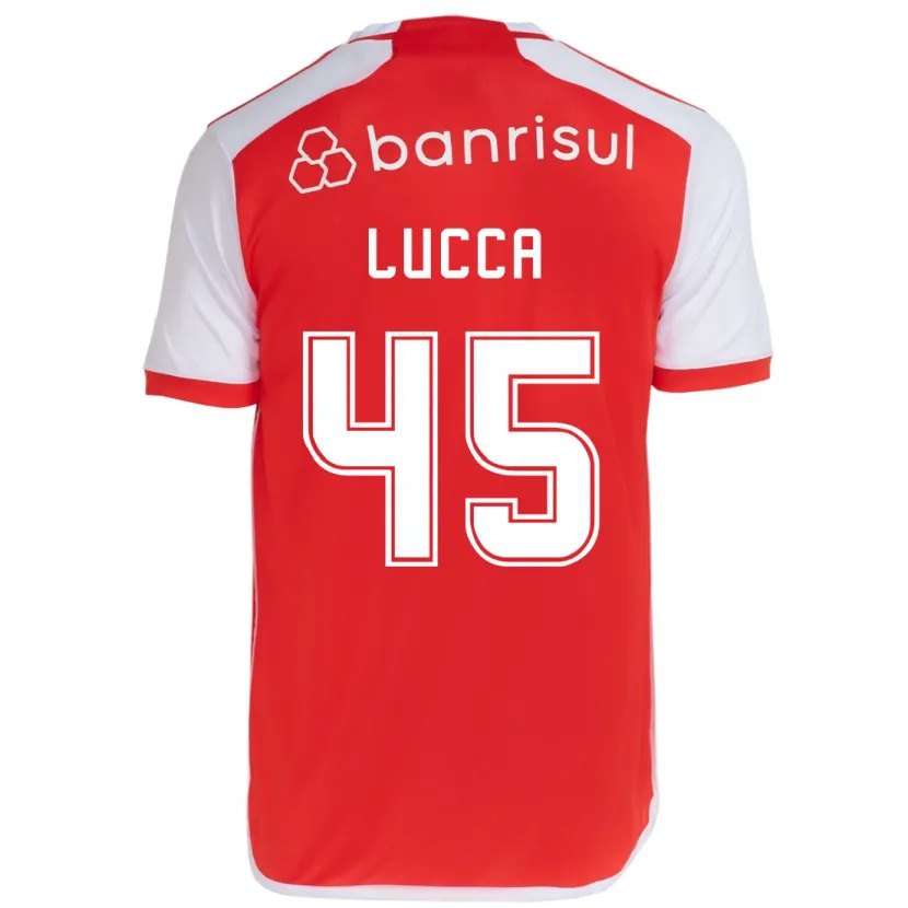 Danxen Niño Camiseta Lucca #45 Rojo Blanco 1ª Equipación 2024/25 La Camisa