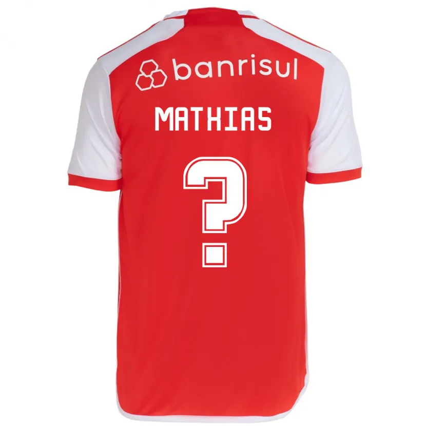 Danxen Niño Camiseta Ricardo Mathias #0 Rojo Blanco 1ª Equipación 2024/25 La Camisa