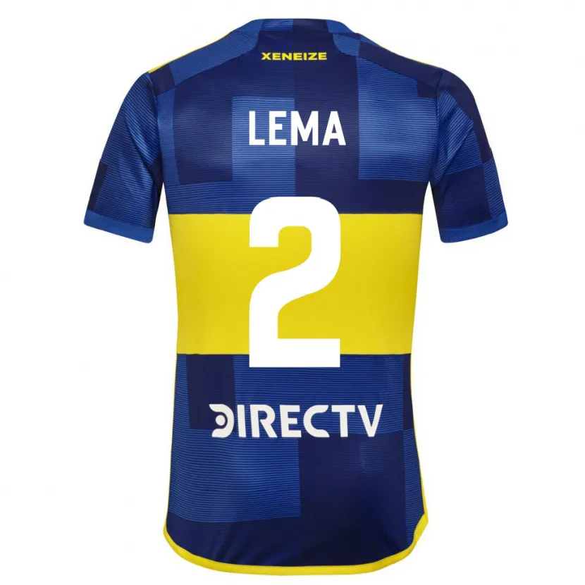 Danxen Niño Camiseta Cristian Lema #2 Azul Amarillo 1ª Equipación 2024/25 La Camisa