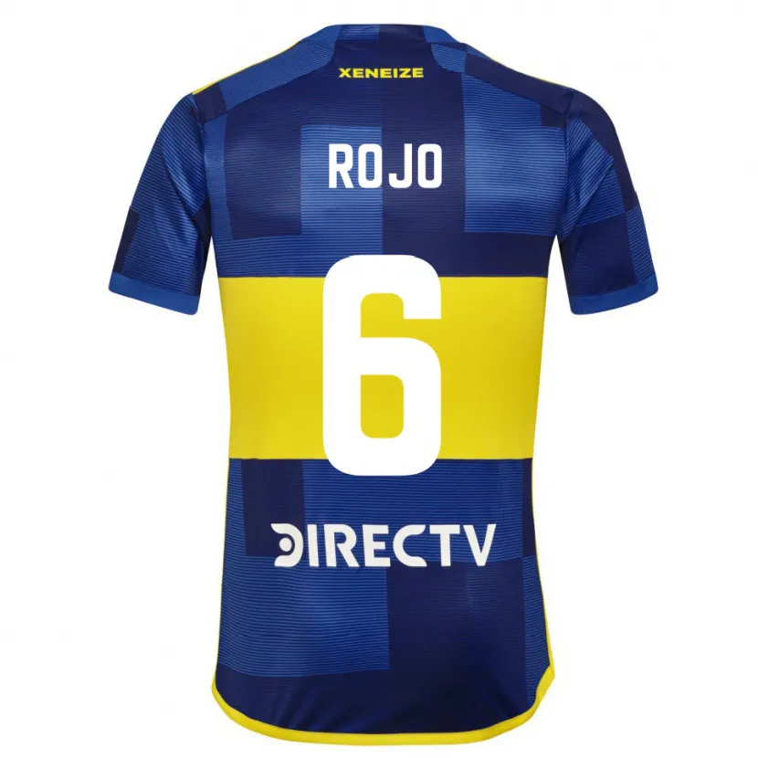 Danxen Niño Camiseta Marcos Rojo #6 Azul Amarillo 1ª Equipación 2024/25 La Camisa