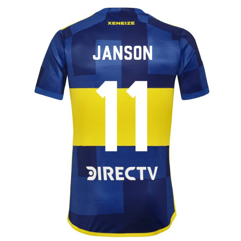 Danxen Niño Camiseta Lucas Janson #11 Azul Amarillo 1ª Equipación 2024/25 La Camisa