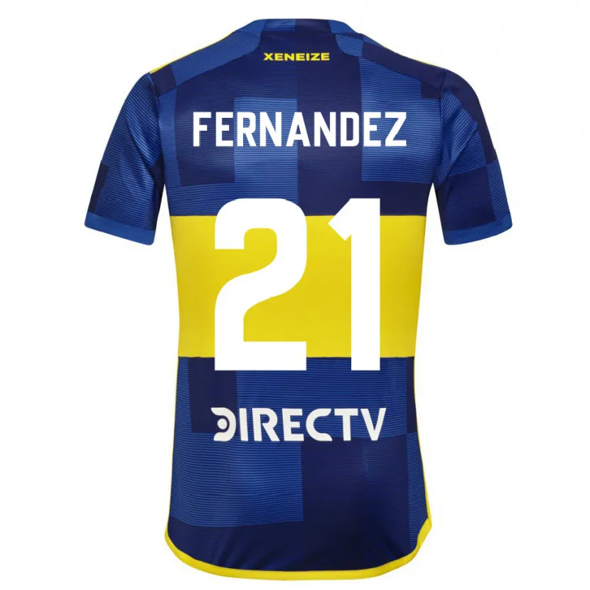 Danxen Niño Camiseta Ezequiel Fernández #21 Azul Amarillo 1ª Equipación 2024/25 La Camisa