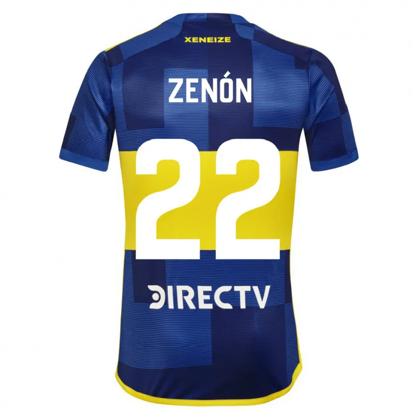 Danxen Niño Camiseta Kevin Zenón #22 Azul Amarillo 1ª Equipación 2024/25 La Camisa