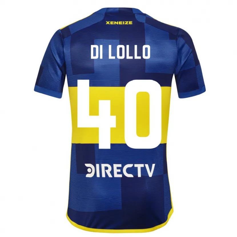 Danxen Niño Camiseta Lautaro Di Lollo #40 Azul Amarillo 1ª Equipación 2024/25 La Camisa