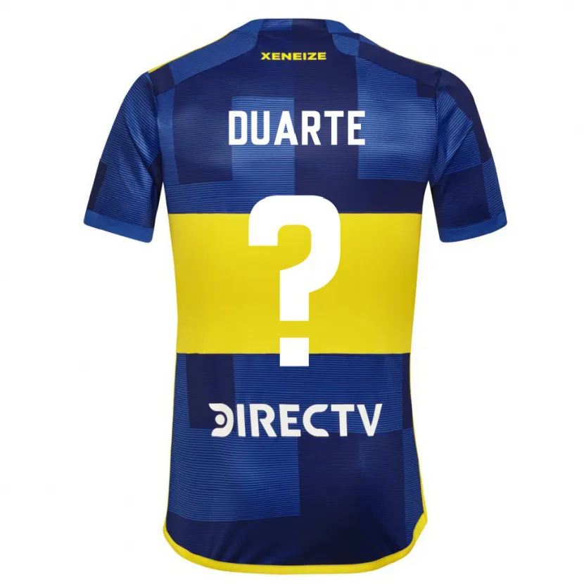 Danxen Niño Camiseta Kevin Duarte #0 Azul Amarillo 1ª Equipación 2024/25 La Camisa