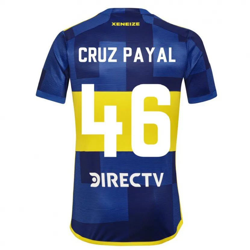 Danxen Niño Camiseta Juan Cruz Payal #46 Azul Amarillo 1ª Equipación 2024/25 La Camisa