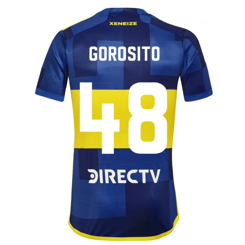 Danxen Niño Camiseta Dylan Gorosito #48 Azul Amarillo 1ª Equipación 2024/25 La Camisa