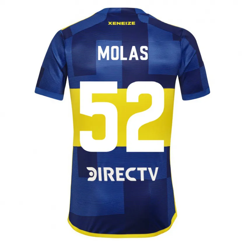 Danxen Niño Camiseta Walter Molas #52 Azul Amarillo 1ª Equipación 2024/25 La Camisa