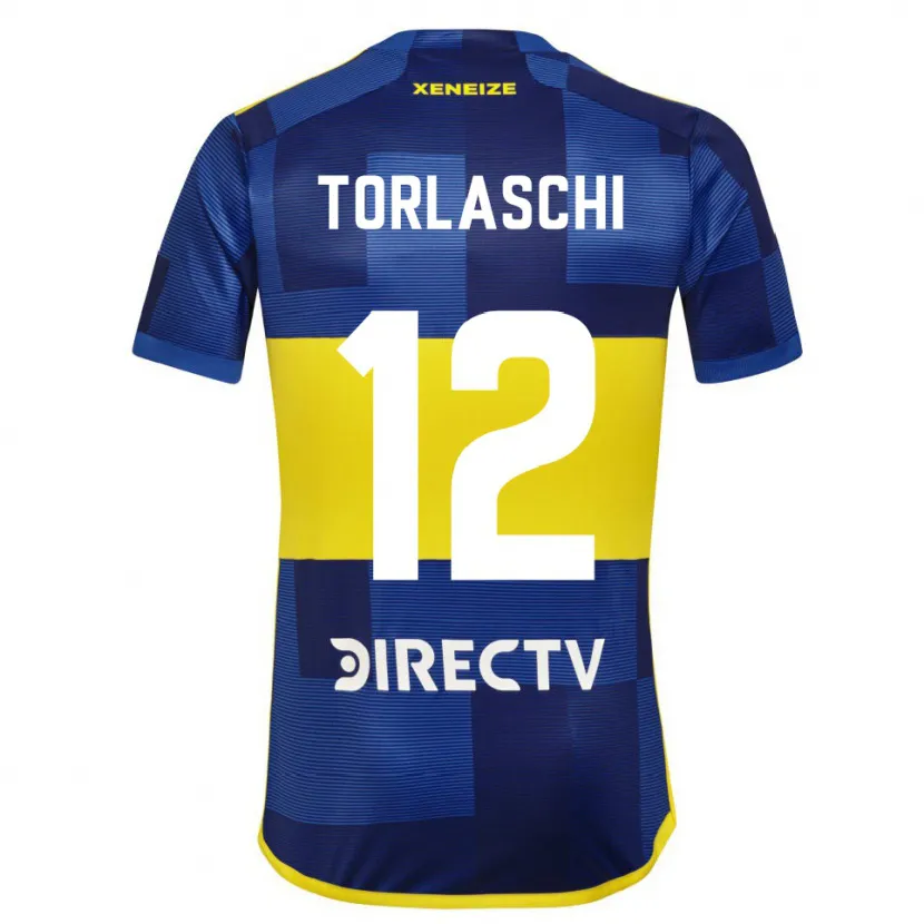 Danxen Niño Camiseta Lucas Torlaschi #12 Azul Amarillo 1ª Equipación 2024/25 La Camisa