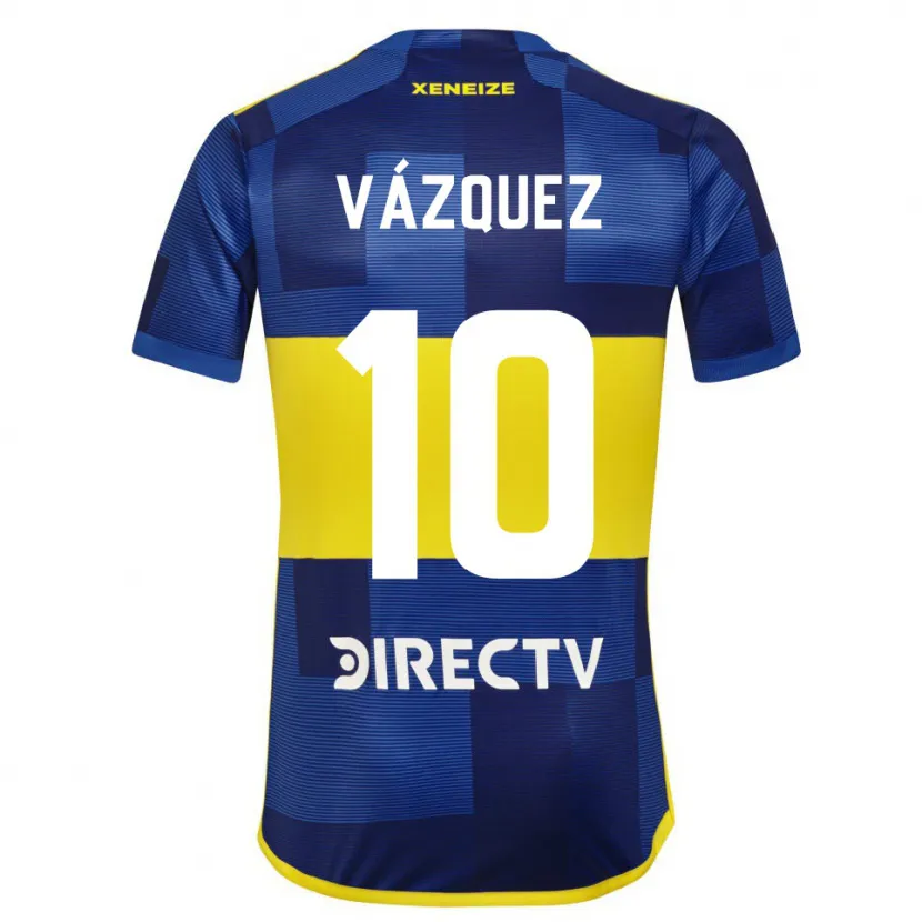 Danxen Niño Camiseta Lucas Vázquez #10 Azul Amarillo 1ª Equipación 2024/25 La Camisa