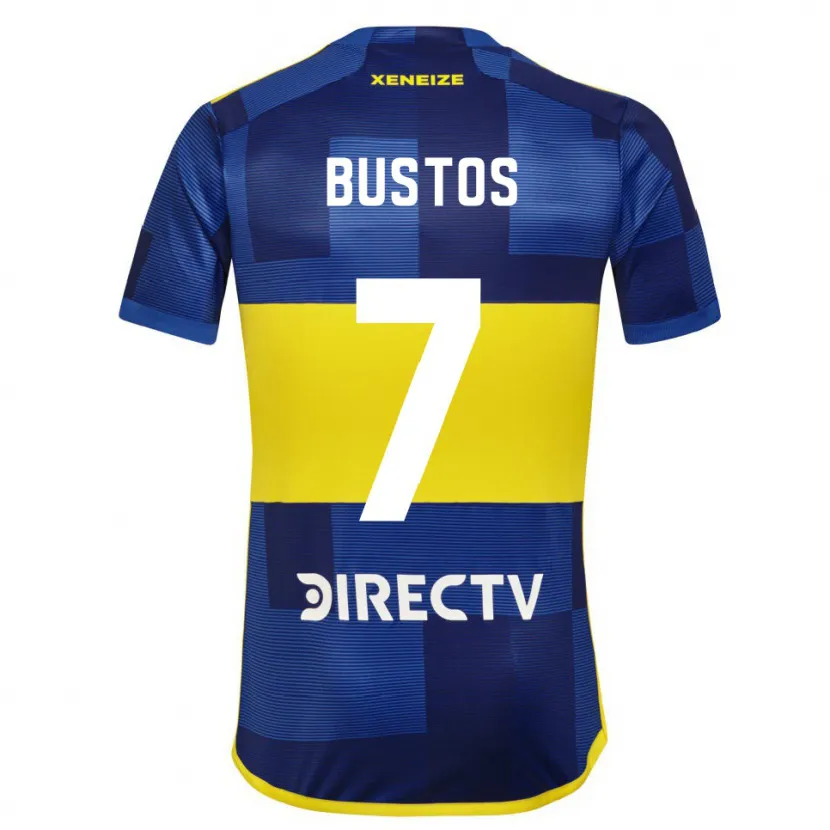 Danxen Niño Camiseta Tomás Bustos #7 Azul Amarillo 1ª Equipación 2024/25 La Camisa