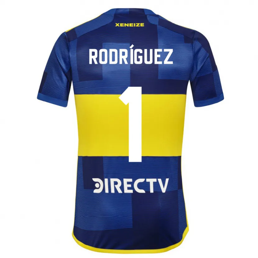 Danxen Niño Camiseta Fernando Rodríguez #1 Azul Amarillo 1ª Equipación 2024/25 La Camisa