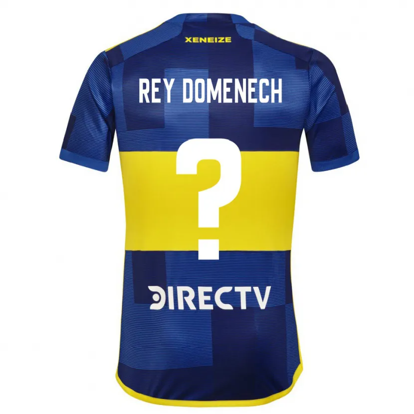 Danxen Niño Camiseta Camilo Rey Domenech #0 Azul Amarillo 1ª Equipación 2024/25 La Camisa