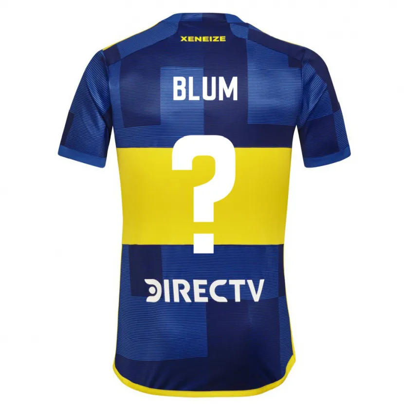 Danxen Niño Camiseta Baltazar Blum #0 Azul Amarillo 1ª Equipación 2024/25 La Camisa