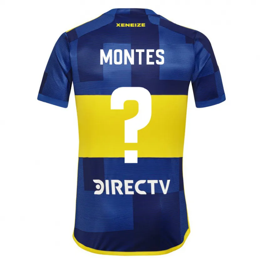 Danxen Niño Camiseta Rodrigo Montes #0 Azul Amarillo 1ª Equipación 2024/25 La Camisa